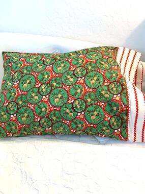 Christmas Reindeer Pillowcase, 100% Cotton Toddler/ Travel Pillow